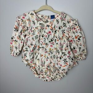 Old navy baby girl 6-12 months outfit set floral blouse and bloomers